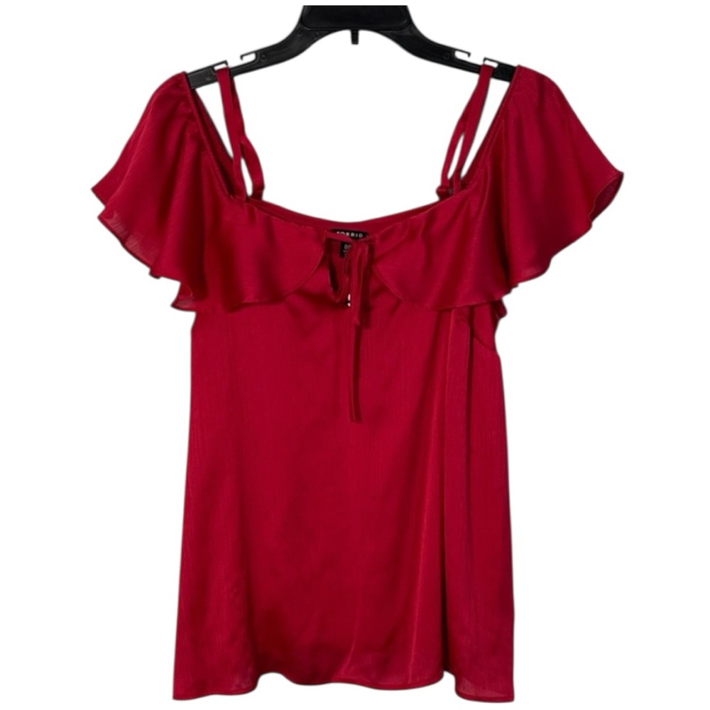 torrid Red Off-Shoulder Ruffle Tank Top